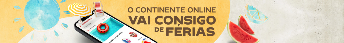 O Continente Online vai consigo de férias