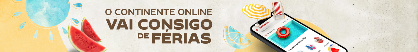 O Continente Online vai consigo de férias