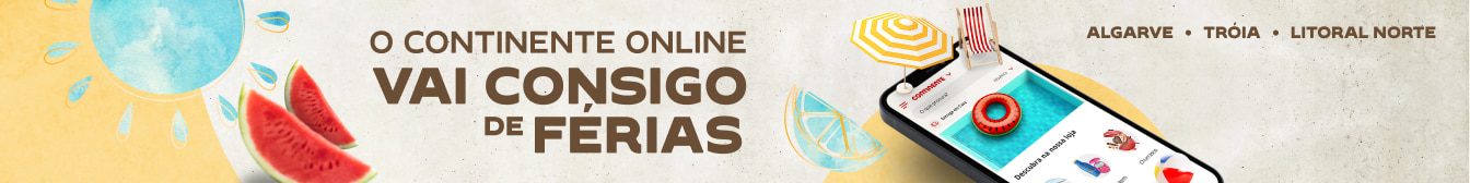 O Continente Online vai consigo de férias