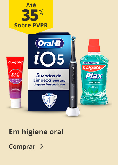  Até 50% PVPR em produtos de Higiene Oral 
