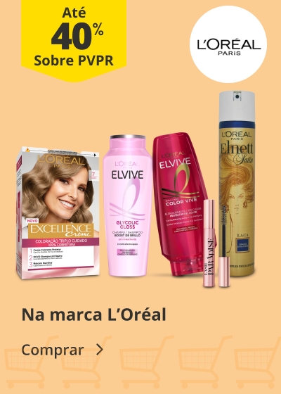 Até 40% sobre PVP Recomendado na marca L'Oréal
