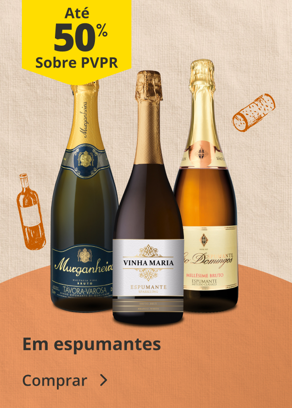  Até 50% PVPR Em espumantes 