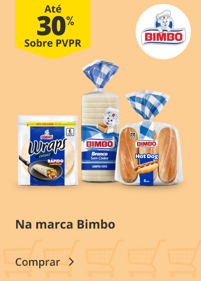  Até 30% PVPR na marca Bimbo 