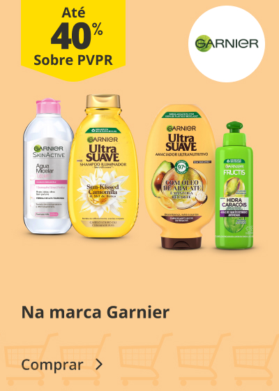  Até 40% PVPR na marca Garnier 