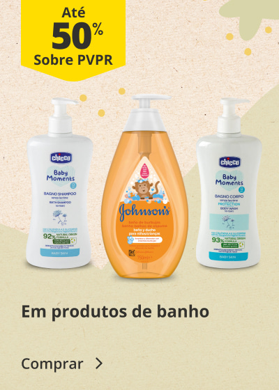 Até 50% PVPR em Produtos para o Banho