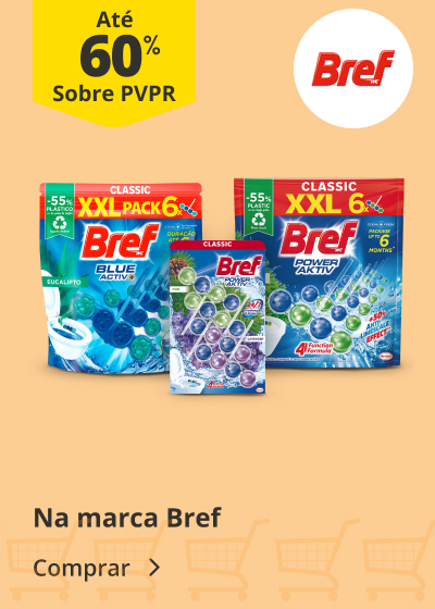 Até 60% PVPR na marca bref 