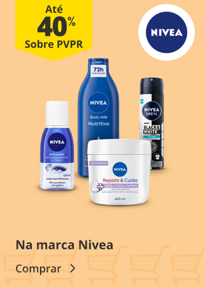 Até 40% PVPR na marca Nivea 