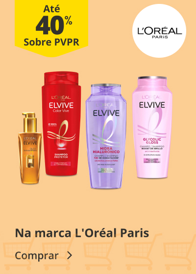 Até 40% PVPR na marca L'Oréal Paris