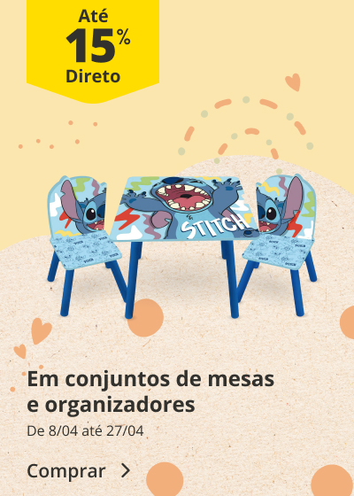 Até 15% direto em conjuntos de mesa e organizadores