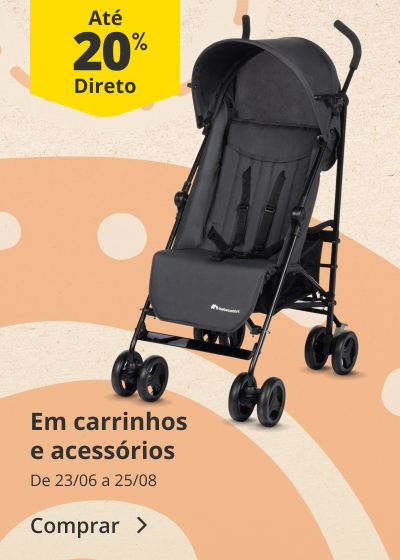 20% Desconto em carrinhos de bebé e acessórios