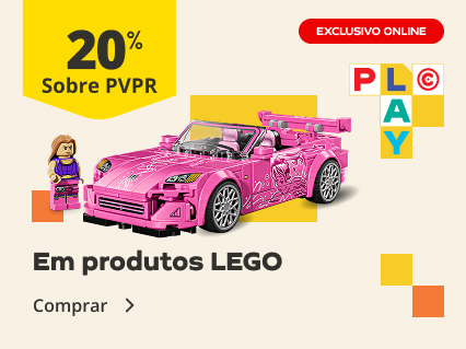 20% Sobre PVP Recomendado na marca LEGO
