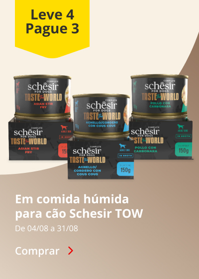 Leve 4 Pague 3 em comida húmida para cão Schesir TOW