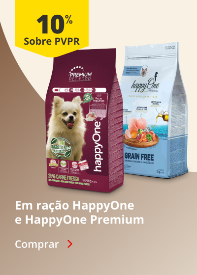10% PVPR em ração HappyOne e HappyOne Premium