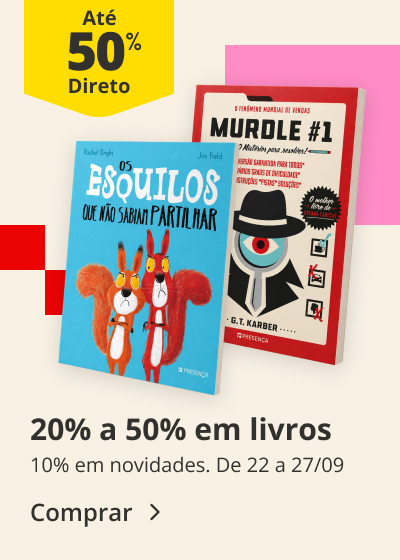 20% a 50% em todos os livros