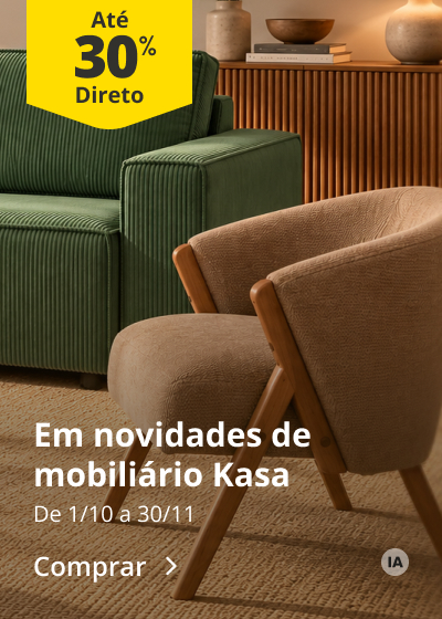 30% Desconto Direto em Novidades de Mobiliário marca Kasa