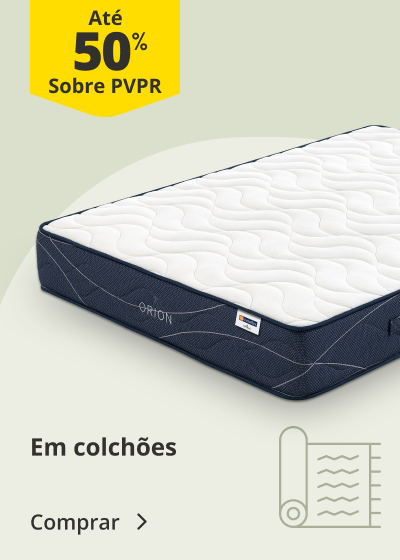 Até 50% PVPR em colchões