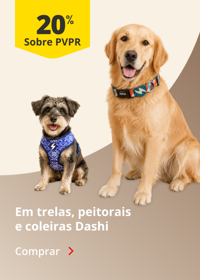 20% PVPR em trelas e coleiras Dashi
