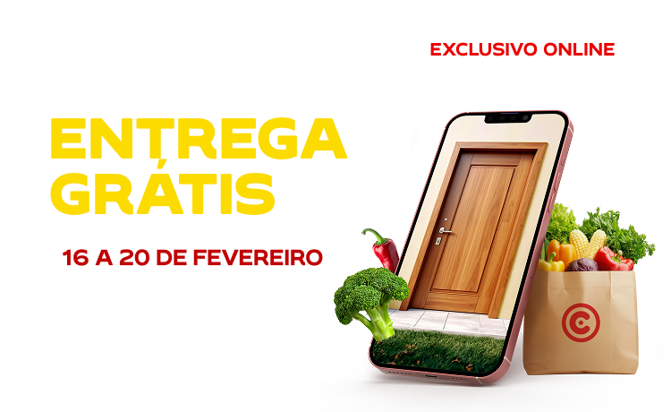 Aproveite 1 semana de entregas grátis para celebrar os 25 anos do Continente Online.