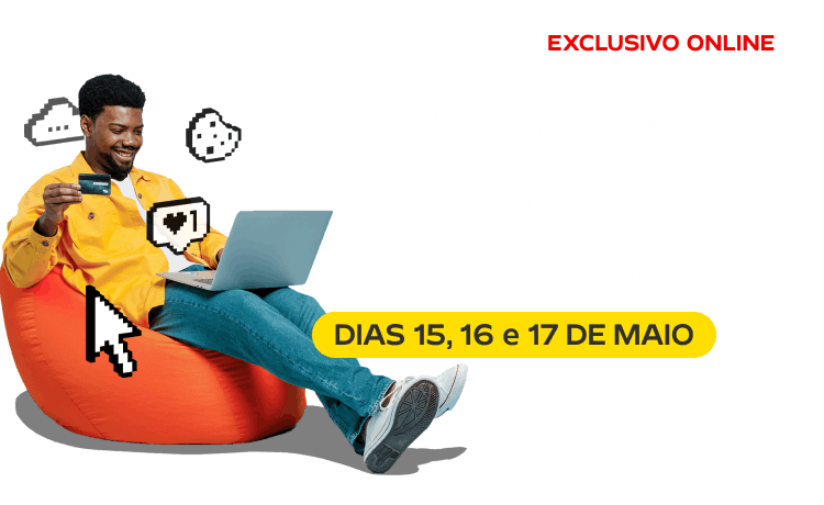 Dia Mundial da Internet: Entrega Grátis, só nos dias 15, 16 e 17 de maio de 2026.
