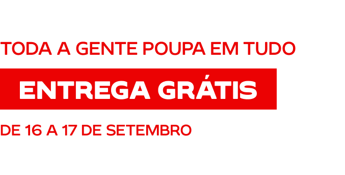 Entrega Grátis, só de 16 a 17 de setembro de 2026.