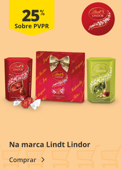 25% PVPR na marca Lindt Lindor