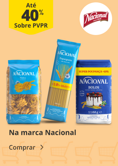 Até 40% PVPR Na marca Nacional
