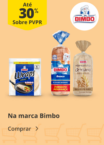  Até 30% PVPR Na marca bimbo 