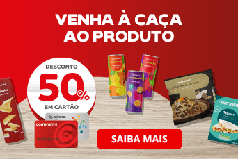 Venha à Caça aos Produtos! Experimente novos produtos Continente com 50% de desconto. Saiba mais.