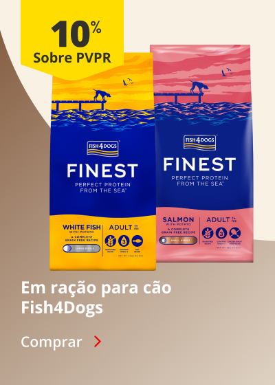 10% PVPR em ração para cão Fish4Dogs