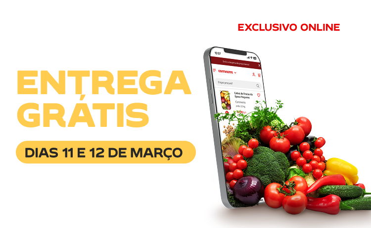 Contra Relógio: Entrega Grátis, só nos dias 1 e 12 de março de 2026.