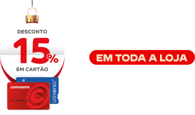 15% Desconto em Cartão em toda a loja