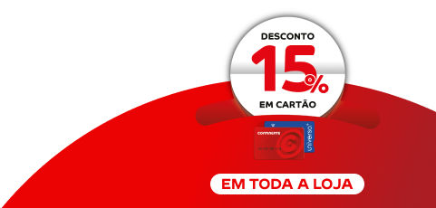15% Desconto em Cartão em toda a loja