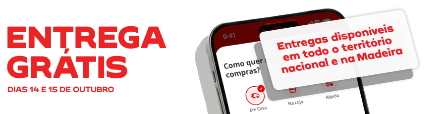 ENTREGA Grátis, só nos dias 14 e 15 de outubro de setembro de 2026.