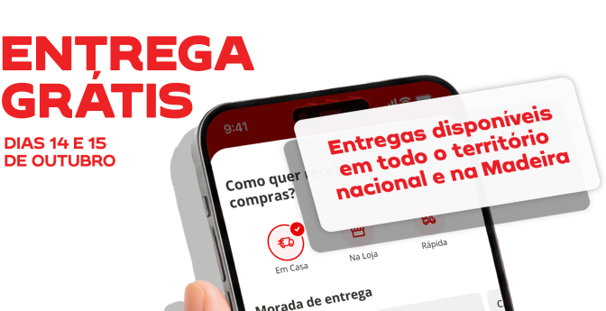 ENTREGA Grátis, só nos dias 14 e 15 de outubro de setembro de 2026.