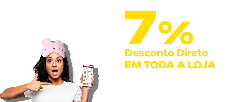 Noite Imperdível: 7% Desconto Direto, das 7 horas da noite às 7 horas da manhã. De 16 a 17 de julho de abril.